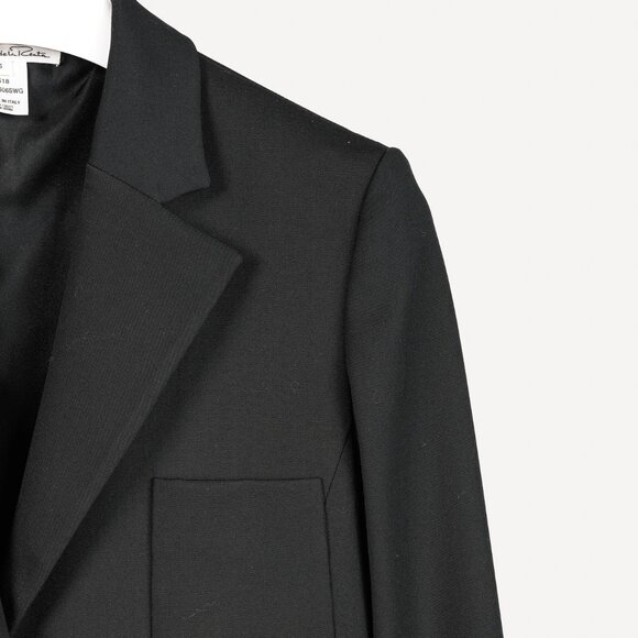 Oscar de la Renta SS/18 Runway Black Wool-Blend Longline Blazer - Picture 5 of 10